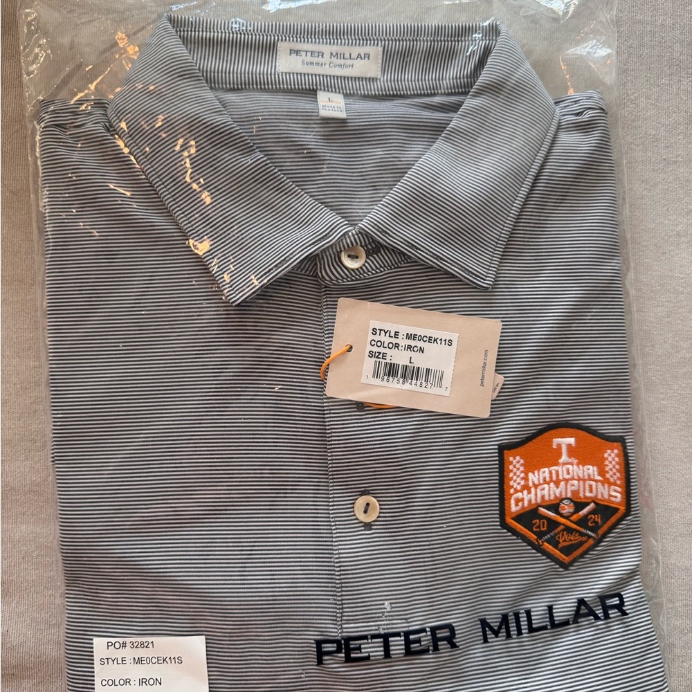 Peter Millar Gray Casual Button Down Shirt